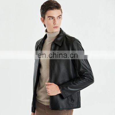 new arriving and design black oversized with pocket plain dyed male jacket bomber leather jackets men