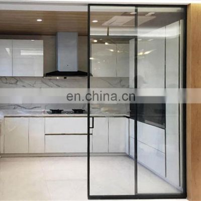 European aluminum alloy trackless sliding door heat insulation double glass
