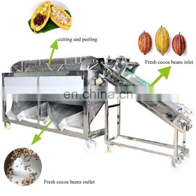 Cocoa Beans Removing Separating Machine Fresh Coffee Skin Sheller Peeling Machine
