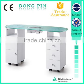 ripple glass top manicure table for nail shop