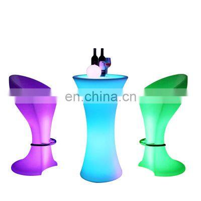 Party LED Table Bsr Stool Color Changing Bar Tables Modern LED Furniture Illuminated LED Bar Table and Chair Lighting Furniture