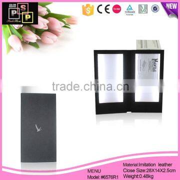 best selling debossing logo waterproof pvc window transparent menu holder