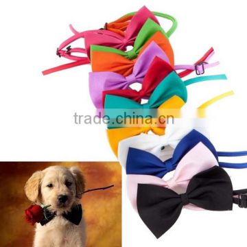 New Adjustable Dog Bow Tie Neck Bright Coloured Pet Bowtie Pet Accessory