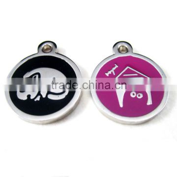 2015 brass plating soft enamel metal tags for dogs
