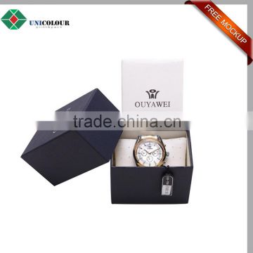 Custom made lxury logo watch packaging box with pillow