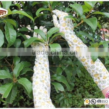 FTSAFETY 13G flower type nylon knit glove with Pu Coated for garden