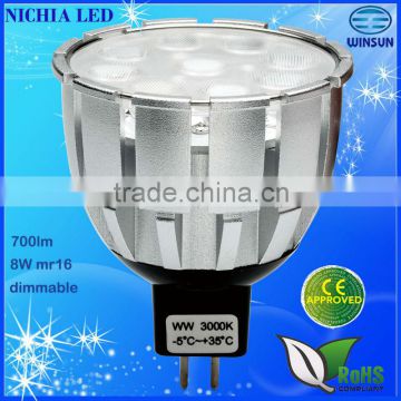 China led light 12v 8w led spot lamp mr16 dimmable lighting