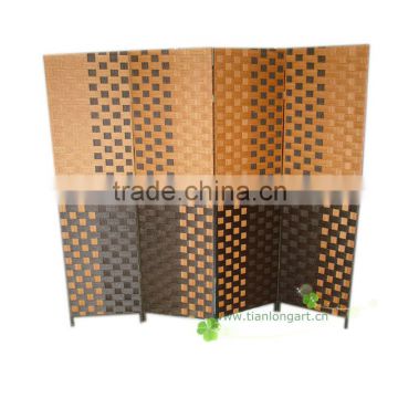 wholesale decorative handmade woven wooden screen cheap room divider