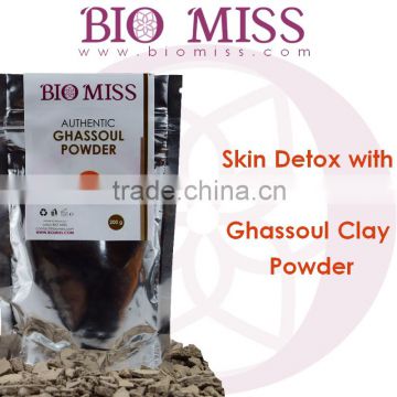 Newest Skin Care Authentic & Natural Ghassoul Clay Finest Powder - Cleans & Purifies - Face & Body Detox Mask