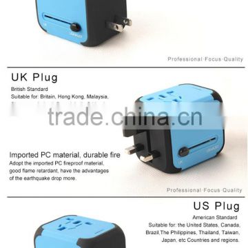 Universal Travel Adapter 5V 2.4A Output UK/US/EU Plug