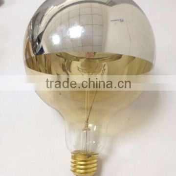 G95 Edison bulb half chrome/mirror glass cover decorative bar/coffee