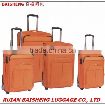 BS6808 2015 new design soft trolley case/Zip luggage/Soft Luggage/eva luggage/eva suitcase/four wheels trolle case