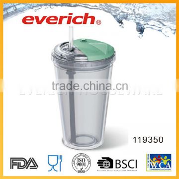Fashion Design Top Quality Plastic Drinking Cup With Straw
