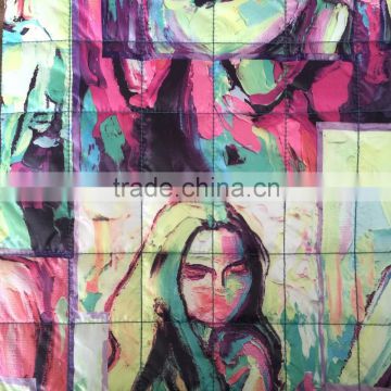 double face fabric,100% polyester printed quilting fabric,thermal fabric for down coat