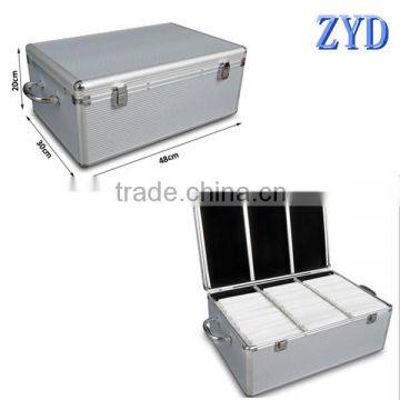 Manufacturer durable aluminum DVD/DJ case quality aluminium CD storage case ZYD