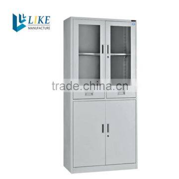 Modern design 2 drawers glass hinged door filing cabinets