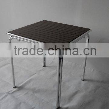 Plastic aluminum square table coffe