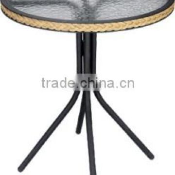 High quality simple design coffee /paito table with rattan side