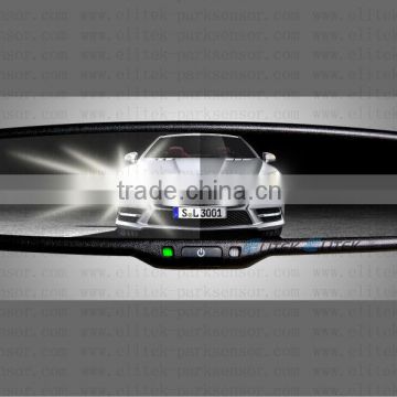 High reflectance glass rearview auto-dimming mirror with backup camera system