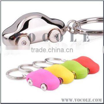 Fashion simple car design charm keychain, stainless steel charm keychain