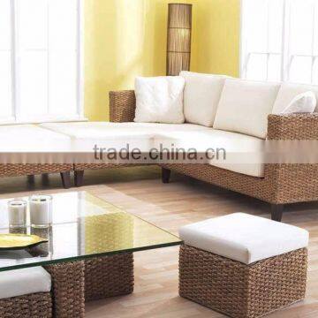 Living room sofa set furniture - wicker rattan corner sofa set home furniture