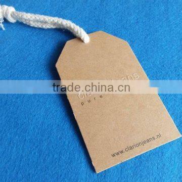 China manufacturuer hang tag string paper label