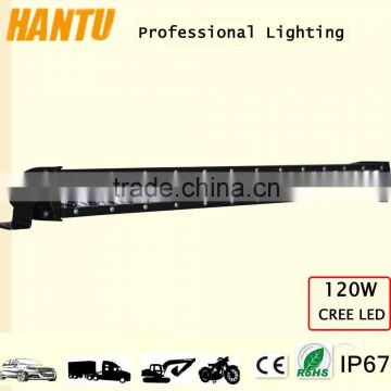 120w led headlight 3D spot beam led light bar / 25 inch singler row light bar