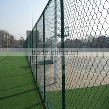 Cheap diamond galvanized chain link fence/PVC coated wire mesh fencing (Anping large factory)