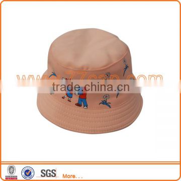 Embroidery lovely carton Children bucket hats for sale