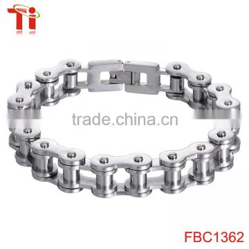 Good Quality Bicycle link chain stainless steel mens hand biker bracelet jewelry