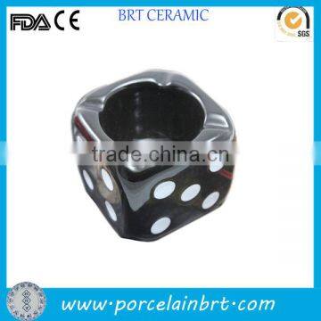Ceramic dice print decorative modern ashtray
