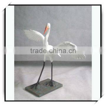 31.5 inches polyresin simulation white egret sculpture