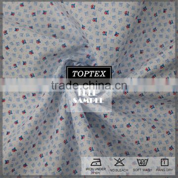 98% cotton 2% spandex prined elastic poplin fabric