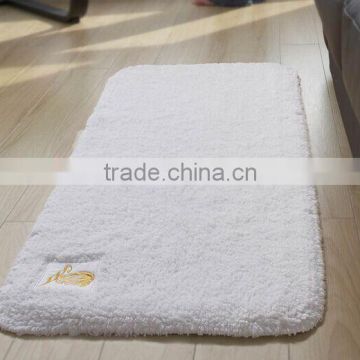 Good quality luxury 100% cotton embroidered soft and absorbant hotel bath rug