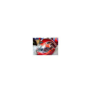 motorcycle full face helmet (RM809-red new decal)