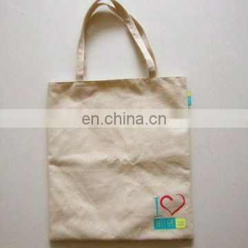 Cheap wholesale customized 100% canvas shopping bag non-woven hand lift bag