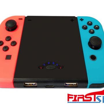 Firstsing 6000mAh Power Bank for Nintendo Switch Joy-Con Grip Handle Charging Dock Station Charger Chargeable Stand Holder