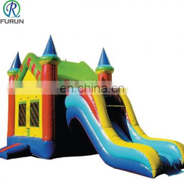 House with inflatable slide,Outdoor hot commercial bounce