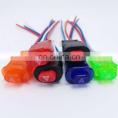 Wholesale switch assembly 3 wires double flasher warning emergency stop signal built-in lock motorcycle hazard switch