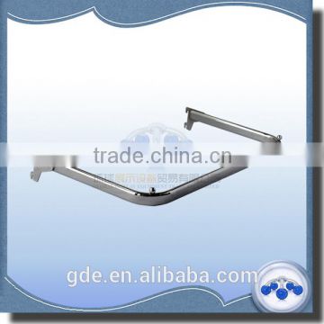 Metal chrome display hanging rod for slotted channel