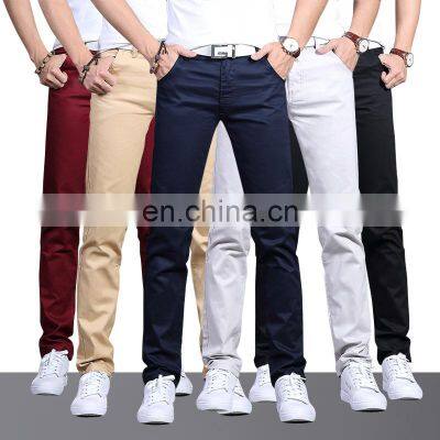 Custom spring new men's fashion work pants breathable casual slim pants