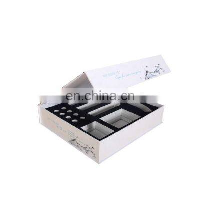 Luxury Customized Foldable White Rigid Paperboard with EVA insert Paper Packaging Box for Cosmetic