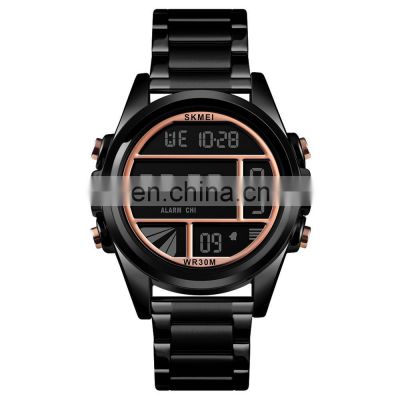 2019 Hot sale and high end digital watch Skmei 1448 sports watch stainless steel chain wrist watch