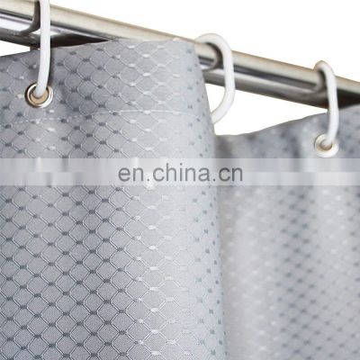 Solid jacquard polyester fabric shower curtains