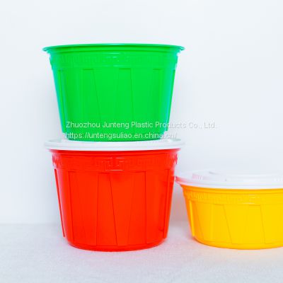 1250/1500/1750/2000ml disposable food packaging bowl clear microwave plastic pp bowl with lid