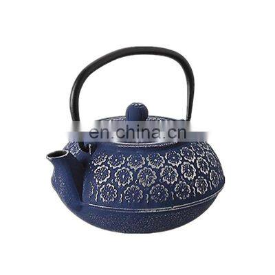 Double Warmer 700ml Cast Iron Black Tea Cup Sets Teapot