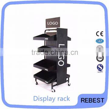 Metal floor stand display rack