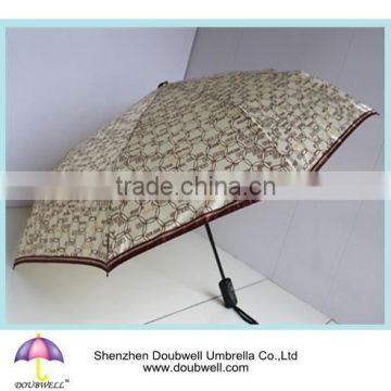 automatic 3 folding umbrella with customized design
