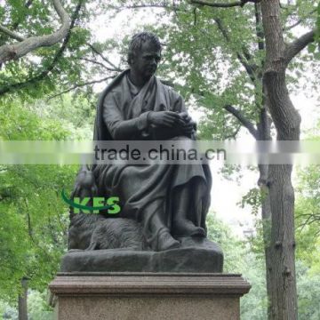 Bronze famous person statue of Walter Scott