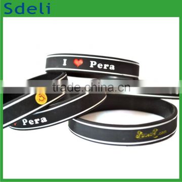 adults sizes the cheapest silicone custom bracelet for advertising